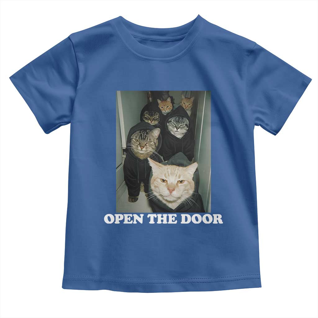 Open The Door Cats Lover Toddler T Shirt Funny Cat Gang Sarcastic Meme - Wonder Print Shop