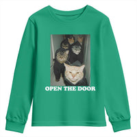 Open The Door Cats Lover Youth Sweatshirt Funny Cat Gang Sarcastic Meme - Wonder Print Shop