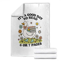 It’s A Good Day To Read 6 or 7 Pages Throw Blanket Funny Six Seven Teacher Book Lover - Wonder Print Shop