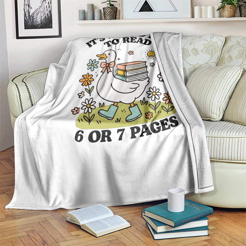 It’s A Good Day To Read 6 or 7 Pages Throw Blanket Funny Six Seven Teacher Book Lover - Wonder Print Shop