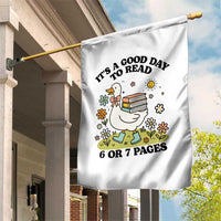 It’s A Good Day To Read 6 or 7 Pages Garden Flag Funny Six Seven Teacher Book Lover - Wonder Print Shop