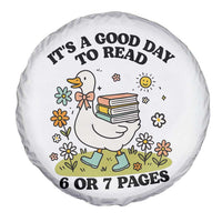 It’s A Good Day To Read 6 or 7 Pages Spare Tire Cover Funny Six Seven Teacher Book Lover - Wonder Print Shop