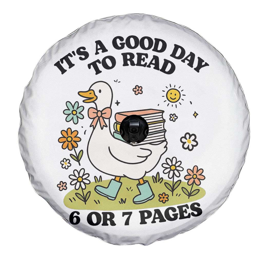It’s A Good Day To Read 6 or 7 Pages Spare Tire Cover Funny Six Seven Teacher Book Lover - Wonder Print Shop
