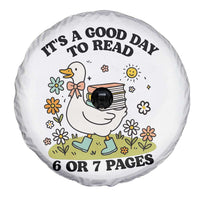 It’s A Good Day To Read 6 or 7 Pages Spare Tire Cover Funny Six Seven Teacher Book Lover - Wonder Print Shop