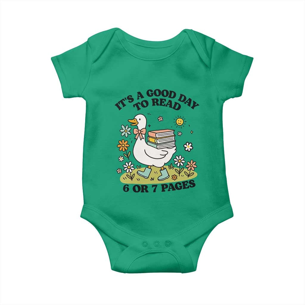 It’s A Good Day To Read 6 or 7 Pages Baby Onesie Funny Six Seven Teacher Book Lover - Wonder Print Shop