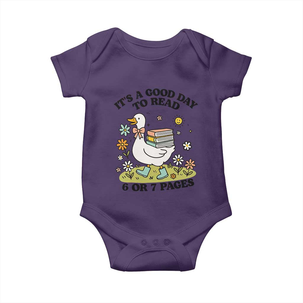 It’s A Good Day To Read 6 or 7 Pages Baby Onesie Funny Six Seven Teacher Book Lover - Wonder Print Shop