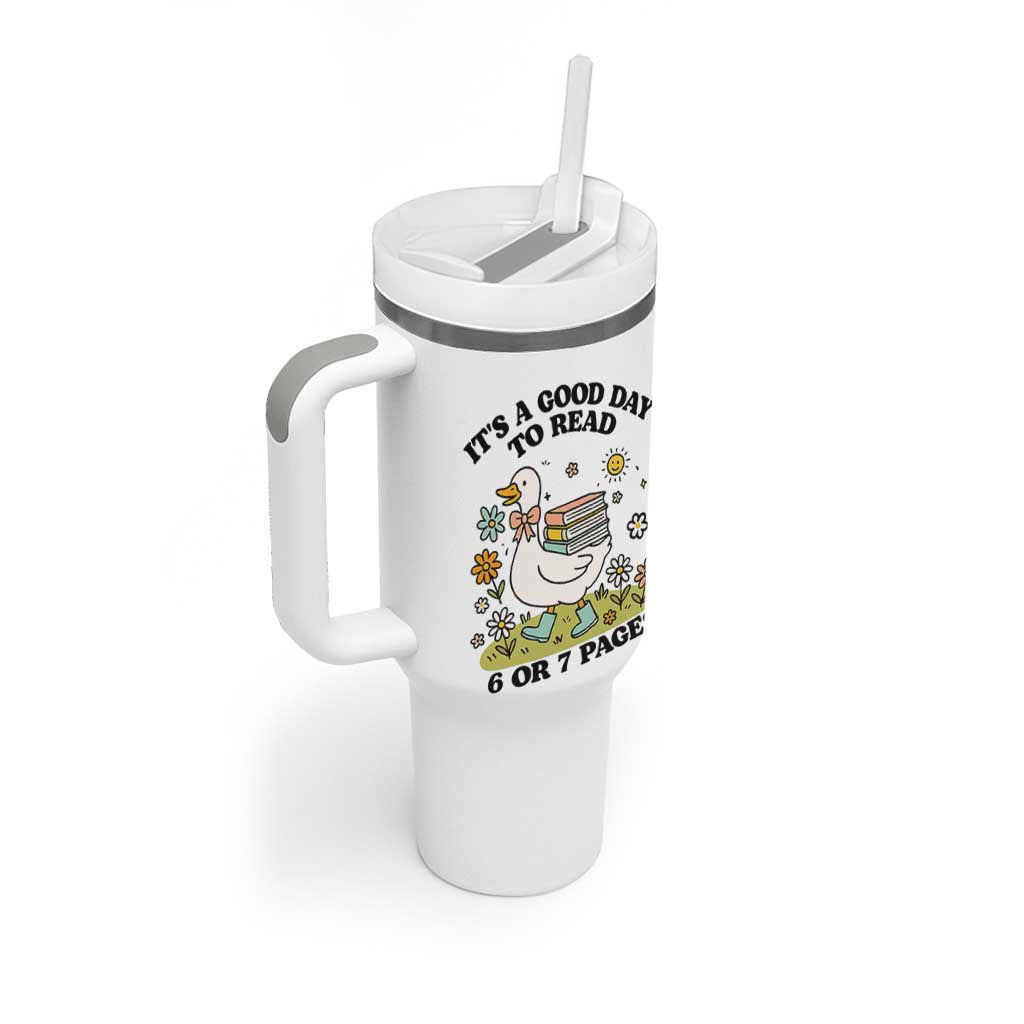 It’s A Good Day To Read 6 or 7 Pages Tumbler With Handle Funny Six Seven Teacher Book Lover - Wonder Print Shop