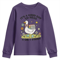 It’s A Good Day To Read 6 or 7 Pages Youth Sweatshirt Funny Six Seven Teacher Book Lover - Wonder Print Shop