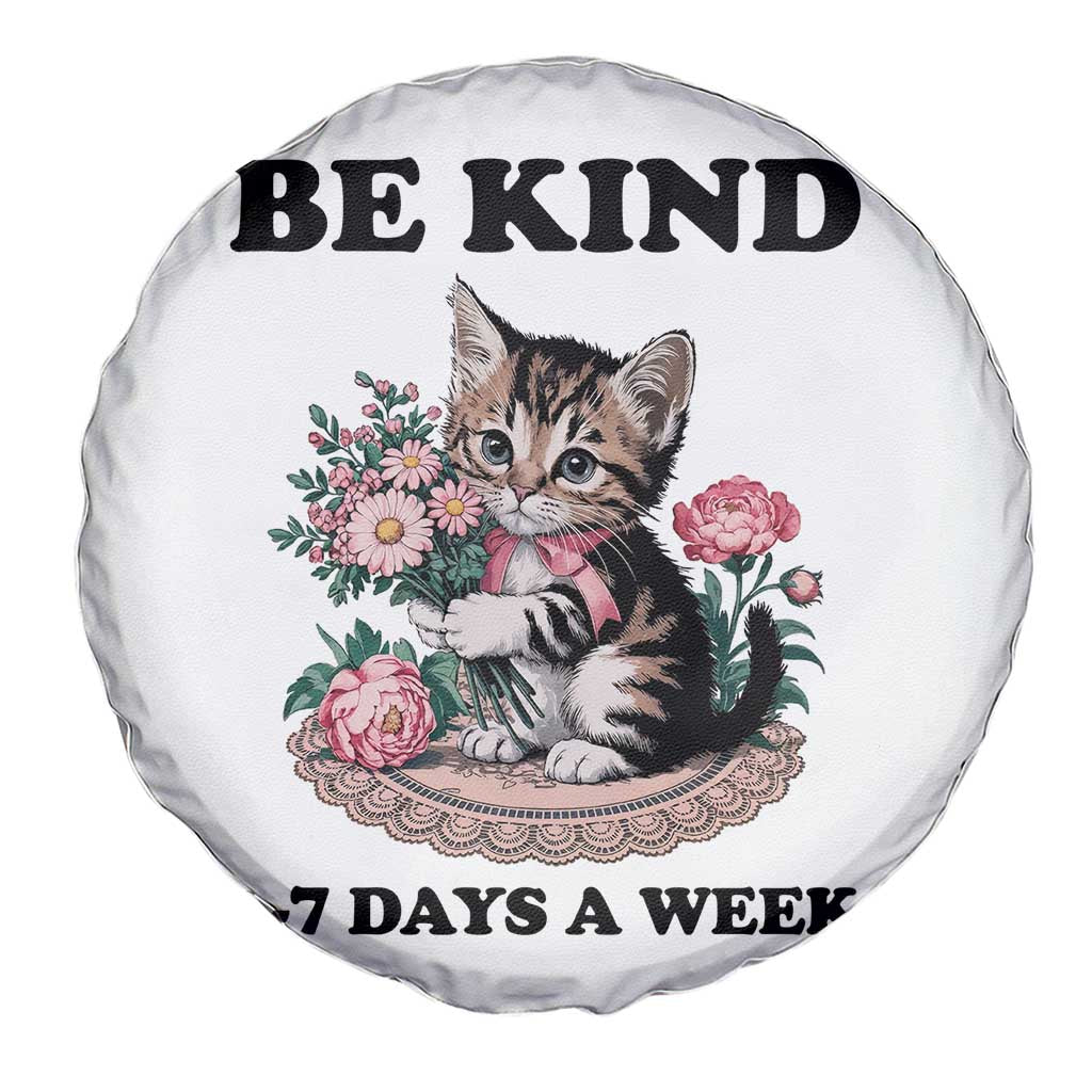 Be Kind 6 7 Days a Week Spare Tire Cover Funny Six Seven Cat Teacher Meme - Wonder Print Shop