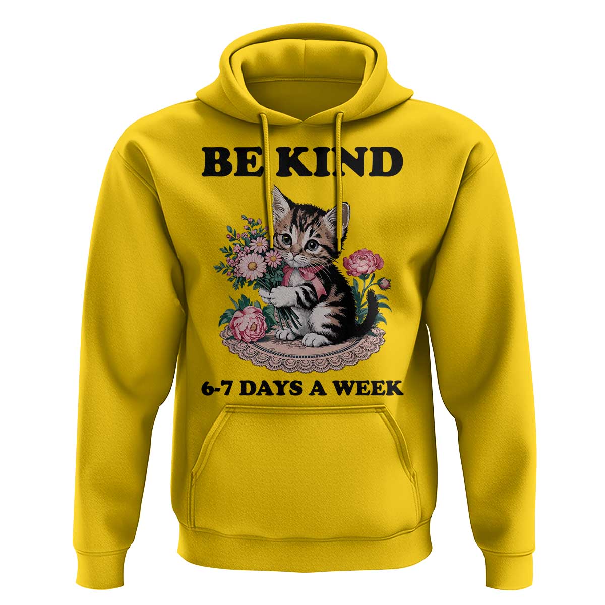 Be Kind 6 7 Days a Week Hoodie Funny Six Seven Cat Teacher Meme - Wonder Print Shop