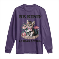 Be Kind 6 7 Days a Week Long Sleeve Shirt Funny Six Seven Cat Teacher Meme - Wonder Print Shop
