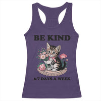 Be Kind 6 7 Days a Week Racerback Tank Top Funny Six Seven Cat Teacher Meme - Wonder Print Shop