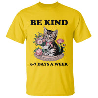 Be Kind 6 7 Days a Week T Shirt Funny Six Seven Cat Teacher Meme - Wonder Print Shop