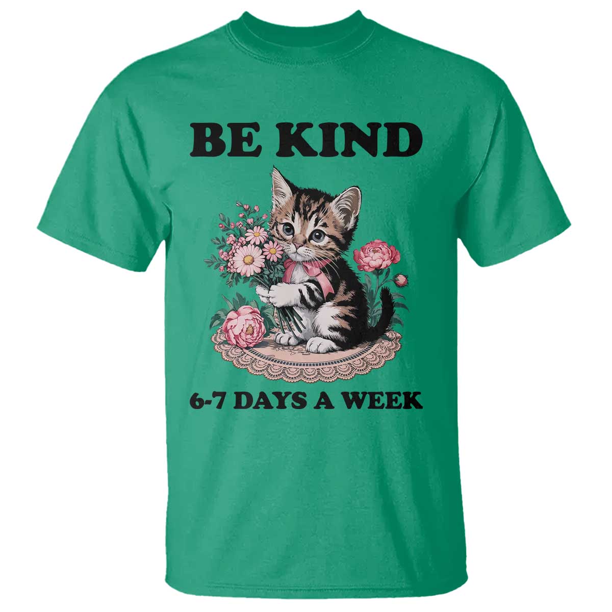 Be Kind 6 7 Days a Week T Shirt Funny Six Seven Cat Teacher Meme - Wonder Print Shop