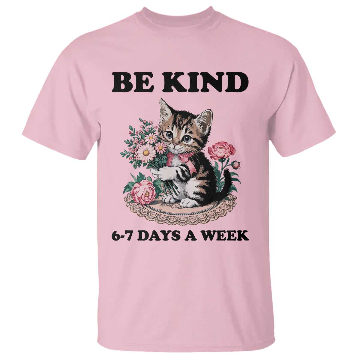 Be Kind 6 7 Days a Week T Shirt Funny Six Seven Cat Teacher Meme - Wonder Print Shop
