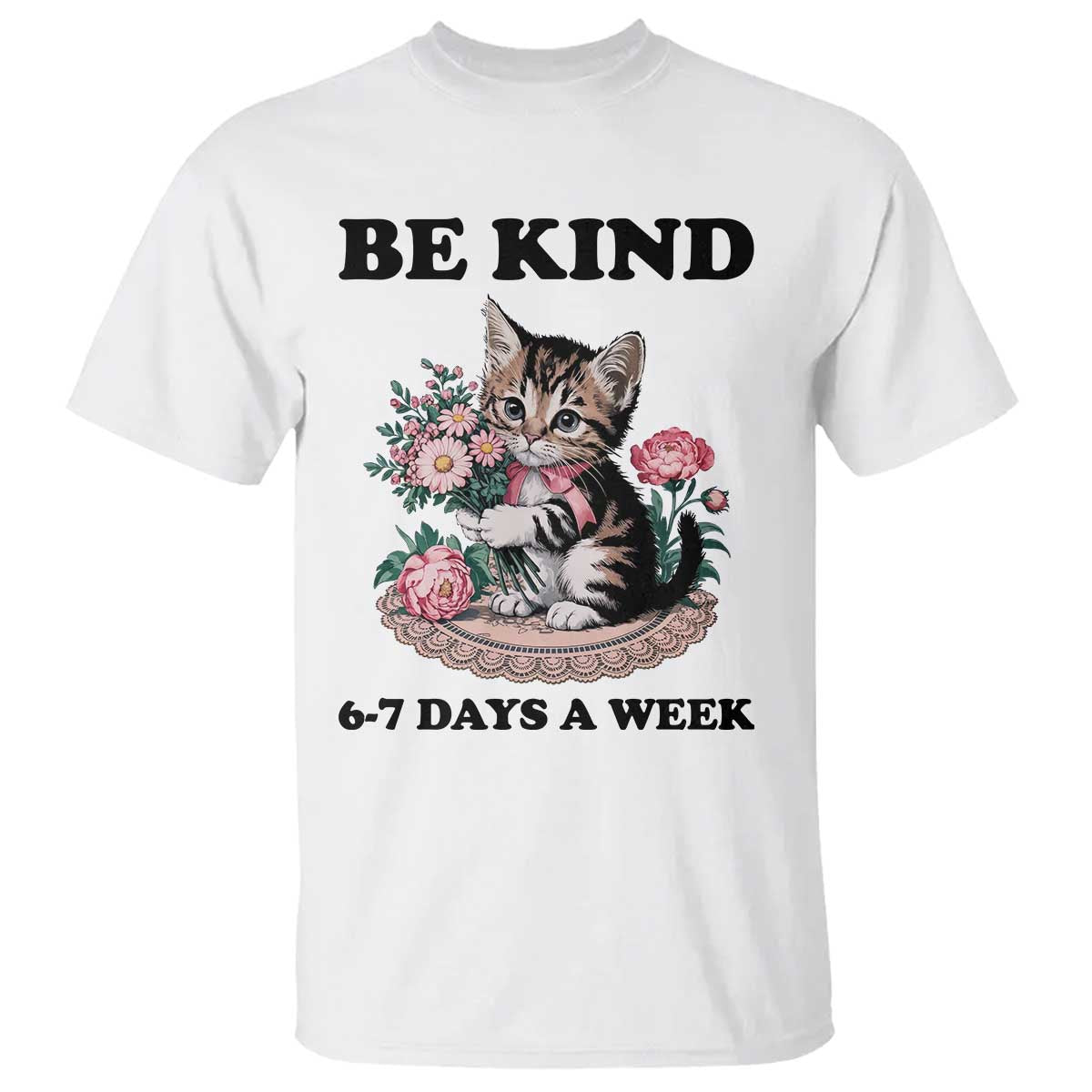Be Kind 6 7 Days a Week T Shirt Funny Six Seven Cat Teacher Meme - Wonder Print Shop