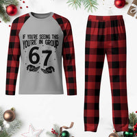 67 Six Seven Meme Plaid Pajama Set If You Are Seeing This You Are in Group - Wonder Print Shop