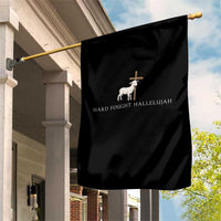 Hard Fought Hallelujah Garden Flag Christian Bible Verse Faith - Wonder Print Shop