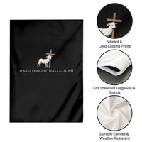 Hard Fought Hallelujah Garden Flag Christian Bible Verse Faith - Wonder Print Shop