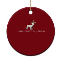 Hard Fought Hallelujah Ceramic Ornament Christian Bible Verse Faith - Wonder Print Shop