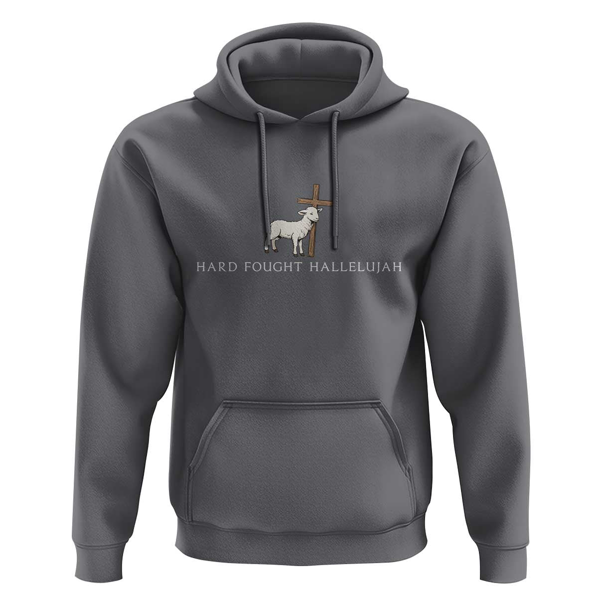 Hard Fought Hallelujah Hoodie Christian Bible Verse Faith - Wonder Print Shop