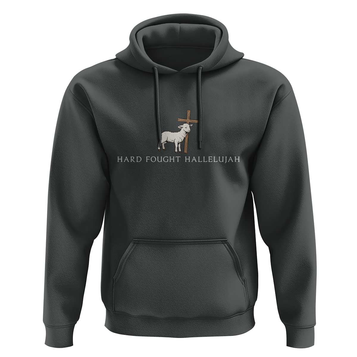 Hard Fought Hallelujah Hoodie Christian Bible Verse Faith - Wonder Print Shop