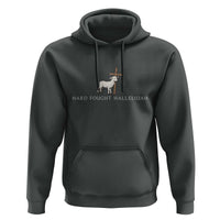 Hard Fought Hallelujah Hoodie Christian Bible Verse Faith - Wonder Print Shop