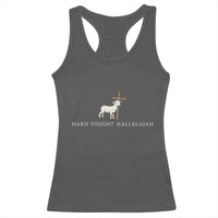 Hard Fought Hallelujah Racerback Tank Top Christian Bible Verse Faith - Wonder Print Shop