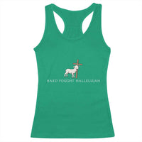 Hard Fought Hallelujah Racerback Tank Top Christian Bible Verse Faith - Wonder Print Shop