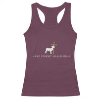 Hard Fought Hallelujah Racerback Tank Top Christian Bible Verse Faith - Wonder Print Shop