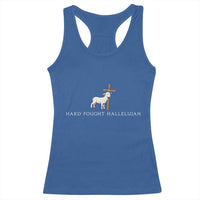 Hard Fought Hallelujah Racerback Tank Top Christian Bible Verse Faith - Wonder Print Shop