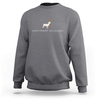 Hard Fought Hallelujah Sweatshirt Christian Bible Verse Faith - Wonder Print Shop