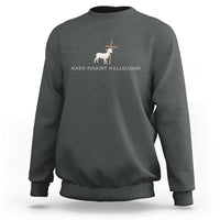 Hard Fought Hallelujah Sweatshirt Christian Bible Verse Faith - Wonder Print Shop