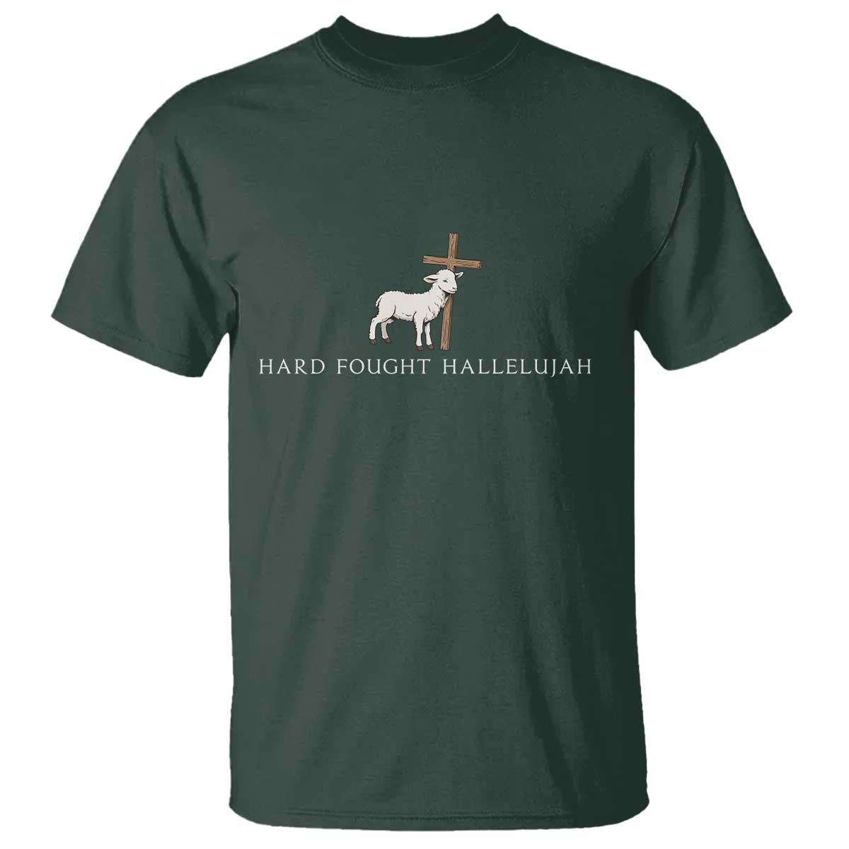 Hard Fought Hallelujah T Shirt Christian Bible Verse Faith - Wonder Print Shop