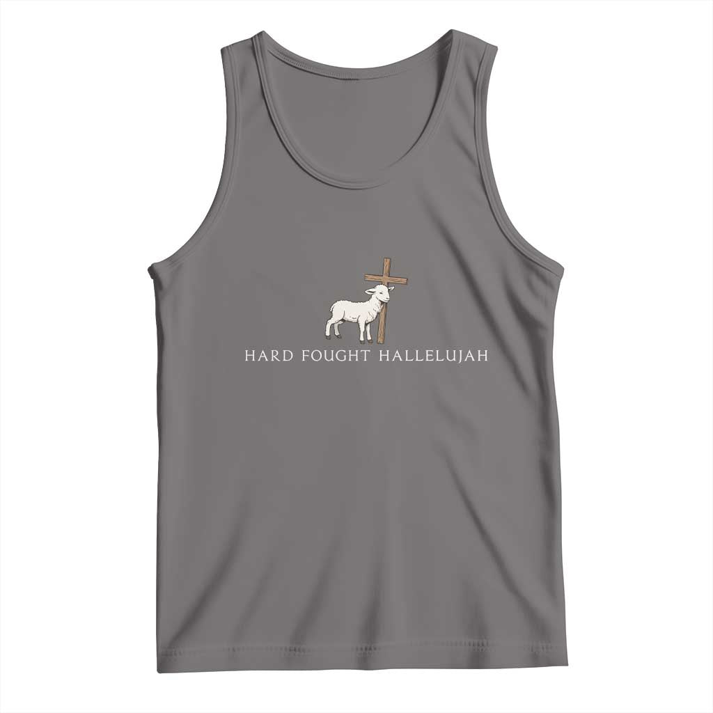 Hard Fought Hallelujah Tank Top Christian Bible Verse Faith - Wonder Print Shop