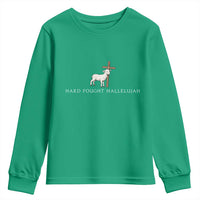 Hard Fought Hallelujah Youth Sweatshirt Christian Bible Verse Faith - Wonder Print Shop
