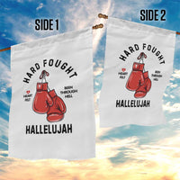 Hard Fought Hallelujah Garden Flag Christian Boxing Gloves Bible Verse Faith - Wonder Print Shop