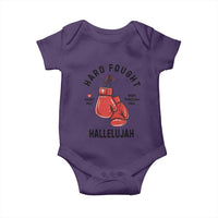 Hard Fought Hallelujah Baby Onesie Christian Boxing Gloves Bible Verse Faith - Wonder Print Shop