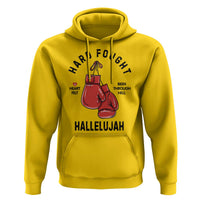 Hard Fought Hallelujah Hoodie Christian Boxing Gloves Bible Verse Faith - Wonder Print Shop