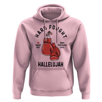 Hard Fought Hallelujah Hoodie Christian Boxing Gloves Bible Verse Faith - Wonder Print Shop