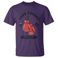 Hard Fought Hallelujah T Shirt Christian Boxing Gloves Bible Verse Faith - Wonder Print Shop