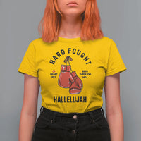 Hard Fought Hallelujah T Shirt For Women Christian Boxing Gloves Bible Verse Faith - Wonder Print Shop