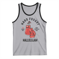 Hard Fought Hallelujah Tank Top Christian Boxing Gloves Bible Verse Faith - Wonder Print Shop