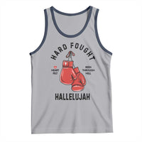 Hard Fought Hallelujah Tank Top Christian Boxing Gloves Bible Verse Faith - Wonder Print Shop