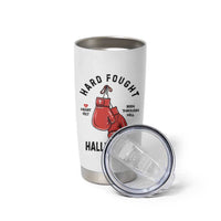 Hard Fought Hallelujah Tumbler Cup Christian Boxing Gloves Bible Verse Faith - Wonder Print Shop