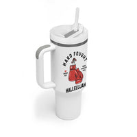 Hard Fought Hallelujah Tumbler With Handle Christian Boxing Gloves Bible Verse Faith - Wonder Print Shop