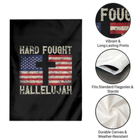 Hard Fought Hallelujah Garden Flag Patriotic Christian Faith American Flag - Wonder Print Shop