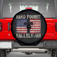 Hard Fought Hallelujah Spare Tire Cover Patriotic Christian Faith American Flag - Wonder Print Shop