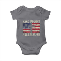 Hard Fought Hallelujah Baby Onesie Patriotic Christian Faith American Flag - Wonder Print Shop
