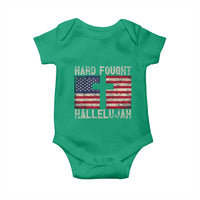 Hard Fought Hallelujah Baby Onesie Patriotic Christian Faith American Flag - Wonder Print Shop
